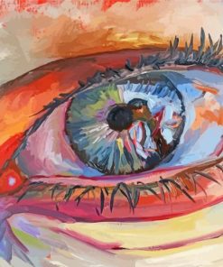 Abstract Lady Eye paint by numbers