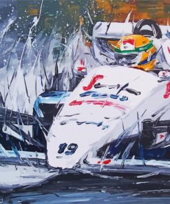 Abstract Mercedes F1 paint by numbers