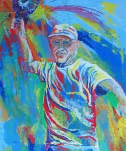 Abstract Pickleball Player paint by numbers