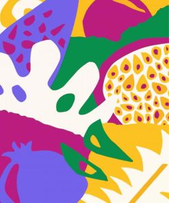 Abstract Fruit Illustration paint by numbers