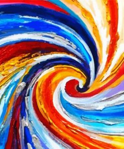Abstract Spiral paint by numbers