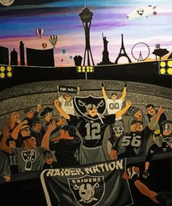 Aesthetic Las Vegas Raiders paint by numbers