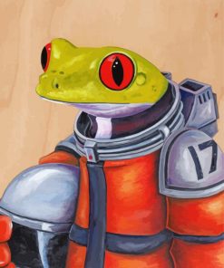 Aesthetic Space Frog paint by numbers