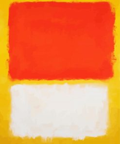 Aesthetic Orange And White Rothko paint by numbers