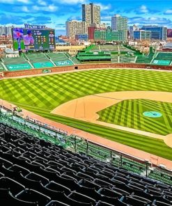 Aesthetic Wrigley Field Sport paint by numbers