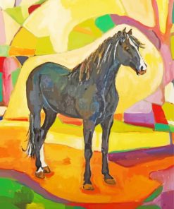 Black Cob Horse Paint By Number