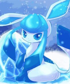 Cute Glaceon paint by numbers