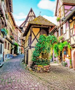 Eguisheim Village In France paint by numbers
