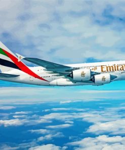 Flying Airbus Emirates A380 paint by numbers