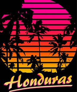 Honduras Palm Poster paint by numbers