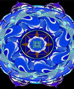Mandala Whale And Sea paint by numbers