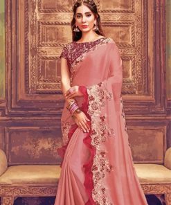 Pink Saree paint by numbers