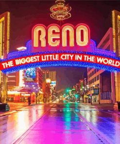 Reno City In Nevada paint by numbers