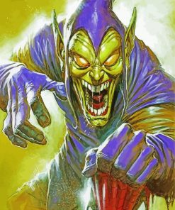 Scary Green Goblin Art paint by numbers