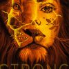 Strong Woman Lion paint by numbers