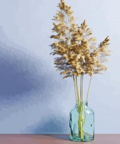 Aesthetic Pampas Grass Vase Paint By Numbers