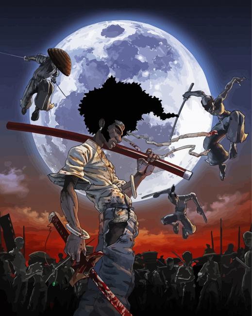 The Afro Samurai Manga Paint By Numbers - Paint By Numbers
