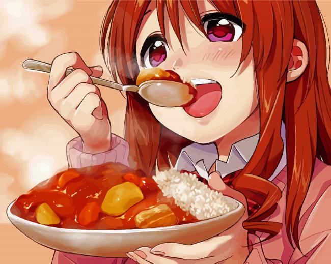 Laid-Back Camp: Canvas Art Anime Version Rin Shima Curry Noodles Ver. |  HLJ.com