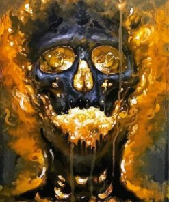 Blazing Skull Art Paint By Numbers
