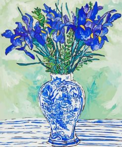 Blue White Vase Art Paint By Numbers