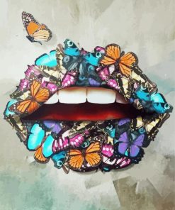 Butterfly Lips Paint By Numbers