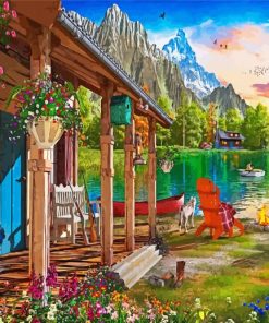 Cabin Porch View Paint By Numbers