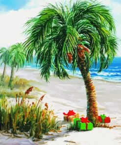 Christmas Palm Tree Art Paint By Numbers
