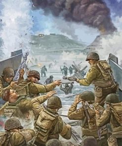 D Day War Art Paint By Numbers