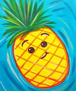 Happy Pineapple Art Paint By Numbers