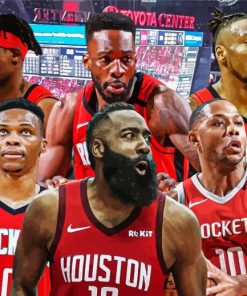Houston Rockets Team Players Paint By Numbers