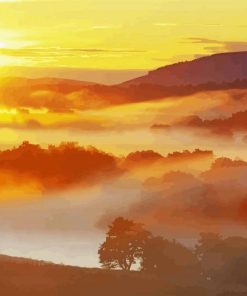 Misty Sunrise Paint By Numbers