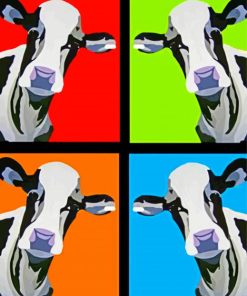 Pop Art Cow Paint By Numbers