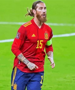 Sergio Ramos Spanish National Team Paint By Numbers