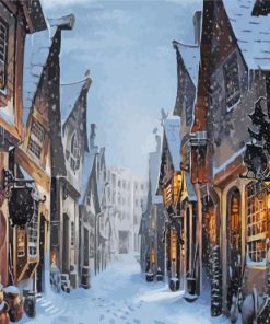 Snowy Hogsmeade Paint By Numbers