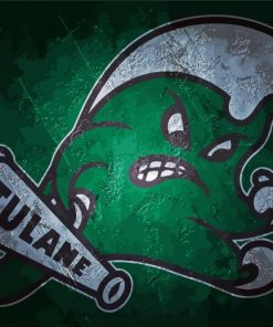 Tulane Green Wave Logo Paint By Numbers