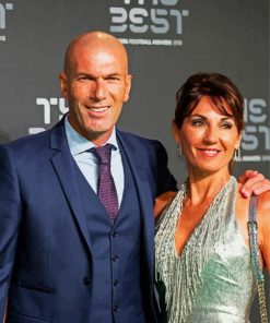 Zinedine Zidane With His Wife Paint By Numbers