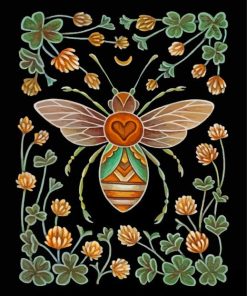 Aesthetic Folk Bee Art Paint By Numbers