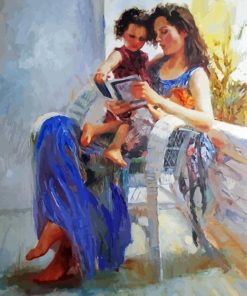 Aesthetic Mother And Daughter By Pino Daeni Paint By Numbers