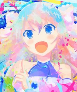 Anime Girl Abstract Paint By Numbers
