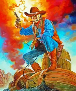 Cowboy Skeleton Paint By Numbers