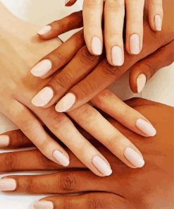 Hands With Nude Manicure Paint By Numbers