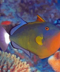 Pinktail Triggerfish Paint By Numbers