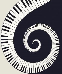 Abstract Piano Circle Paint By Numbers