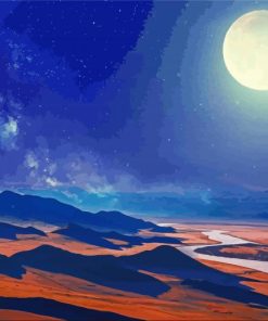 Aesthetic Moon Desert Paint By Numbers