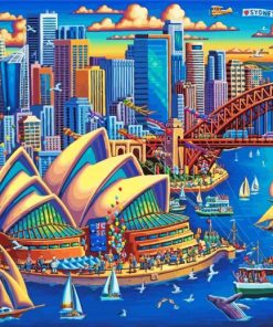 Australia Sydney Harbour Art Paint By Numbers