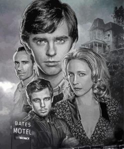 Bates Motel Black And White Paint By Numbers