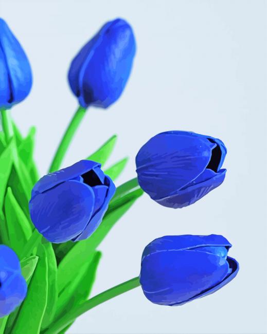 Blue Tulips Home Decor Paint By Numbers
