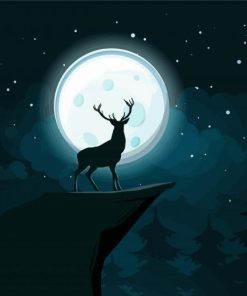 Deer Moon Paint By Numbers