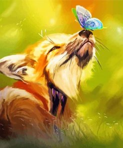 Fox An Butterfly Paint By Numbers