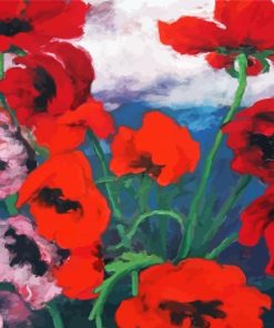 Large Poppies Emil Nolde Paint By Numbers